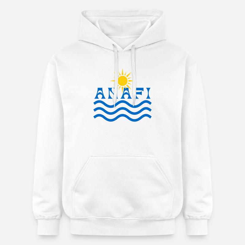 ANAFI Soleil et Vagues - Sweat à capuche Softstyle® Gildan Unisexe - blanc