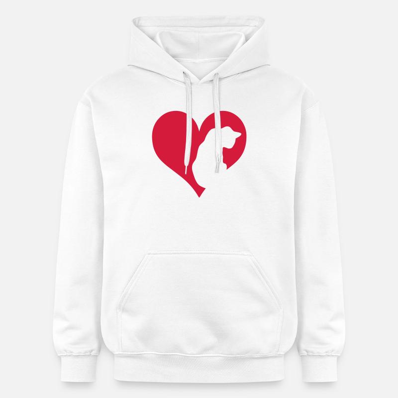 Chat - Sweat à capuche Softstyle® Gildan Unisexe - blanc