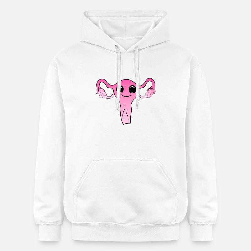 Utérus mignon mignon - Sweat à capuche Softstyle® Gildan Unisexe - blanc