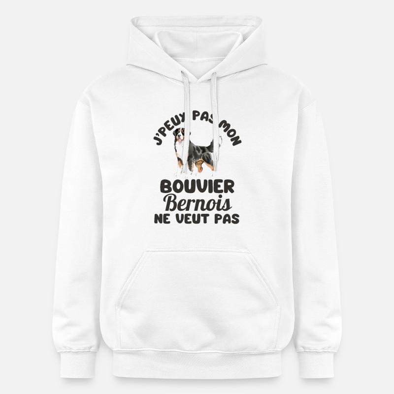 bouvier bernois chien mignon 2 - Sweat à capuche Softstyle® Gildan Unisexe - blanc