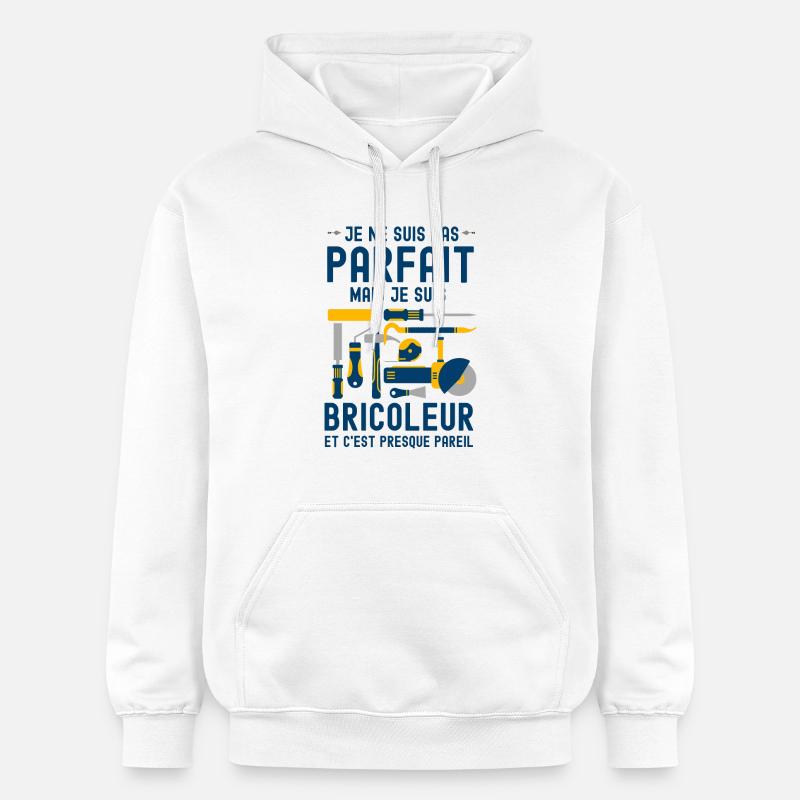 Pas parfait mais bricoleur 4 - Sweat à capuche Softstyle® Gildan Unisexe - blanc