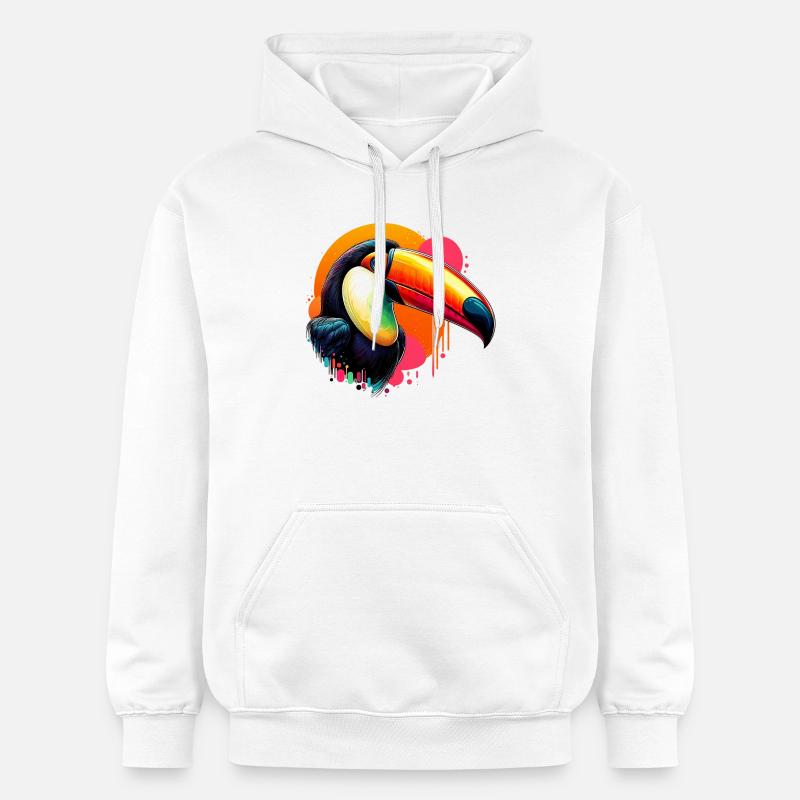 Toucan - Sweat à capuche Softstyle® Gildan Unisexe - blanc