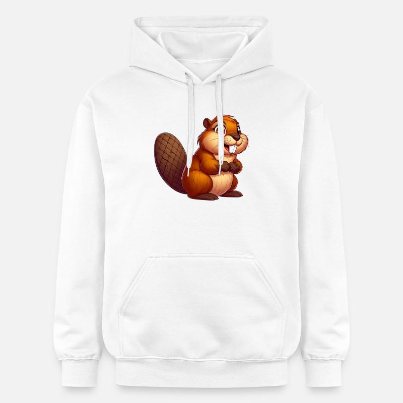 Castor - Sweat à capuche Softstyle® Gildan Unisexe - blanc