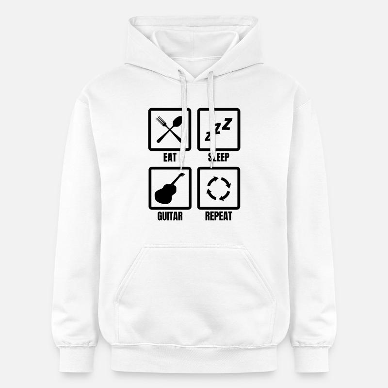 Routine du guitariste - Sweat à capuche Softstyle® Gildan Unisexe - blanc