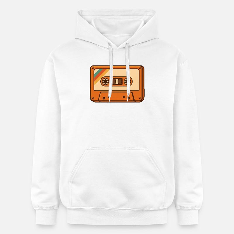 Cassette rétro - Sweat à capuche Softstyle® Gildan Unisexe - blanc