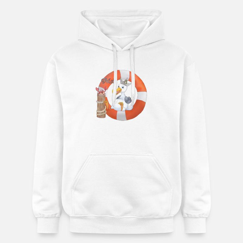 Moewe_im_Ring - Sweat à capuche Softstyle® Gildan Unisexe - blanc