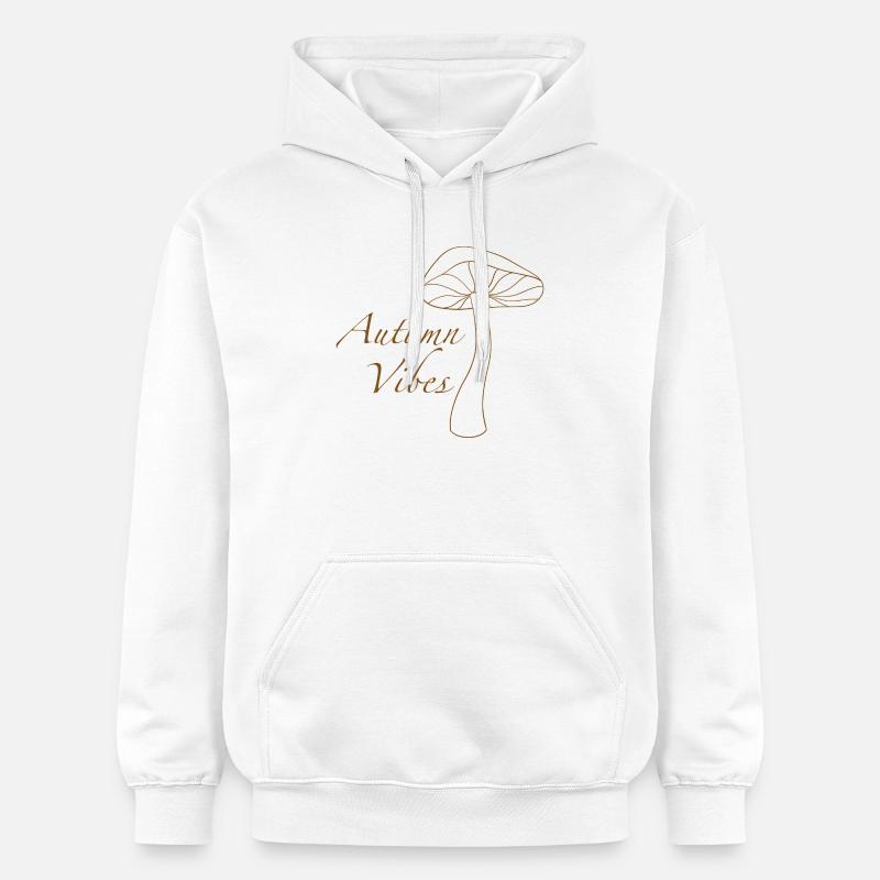 Ambiance des champignons d’automne - Sweat à capuche Softstyle® Gildan Unisexe - blanc