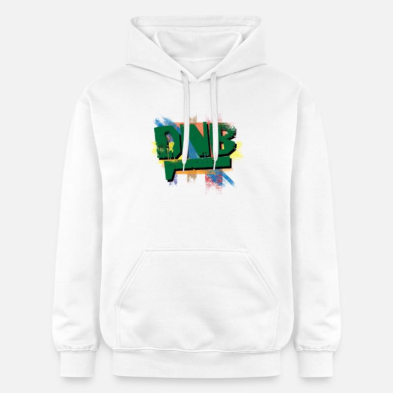 Explosion de graffitis DNB - Sweat à capuche Softstyle® Gildan Unisexe - blanc