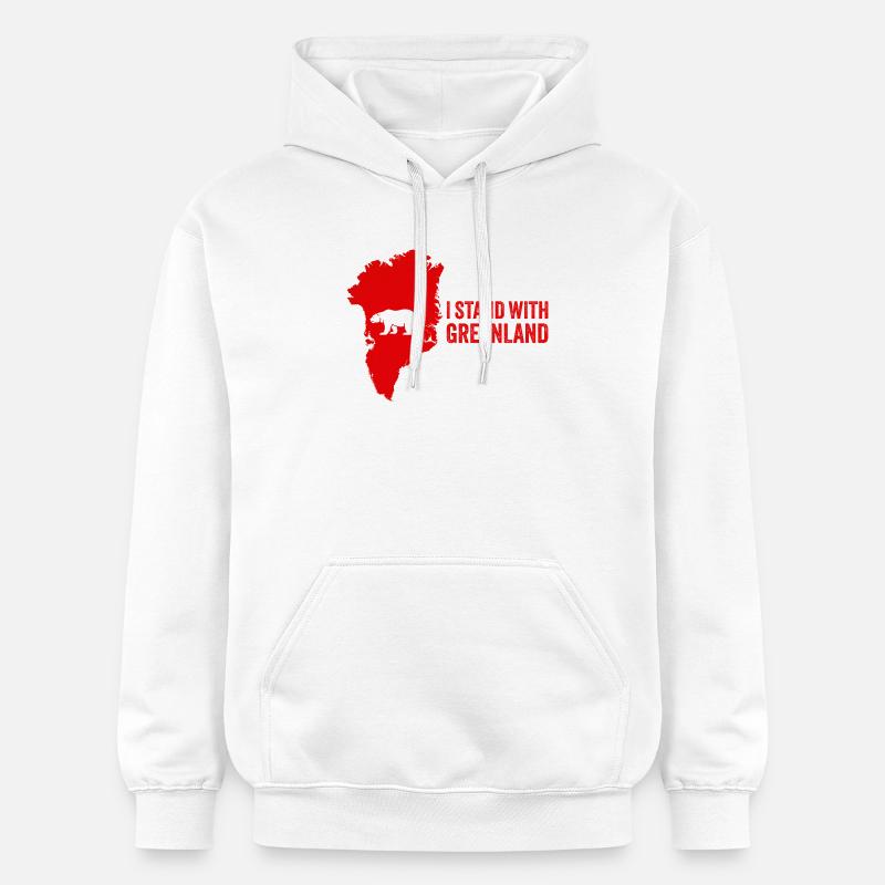 Ours polaire de solidarité du Groenland - Sweat à capuche Softstyle® Gildan Unisexe - blanc