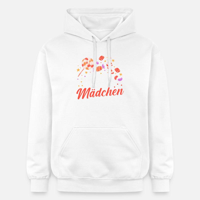 Fille mignonne gourmande par les sucreries - Sweat à capuche Softstyle® Gildan Unisexe - blanc