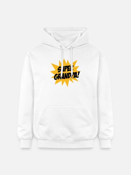 Super Grandpa ! - Gildan Unisex Softstyle® Midweight Hoodie - white