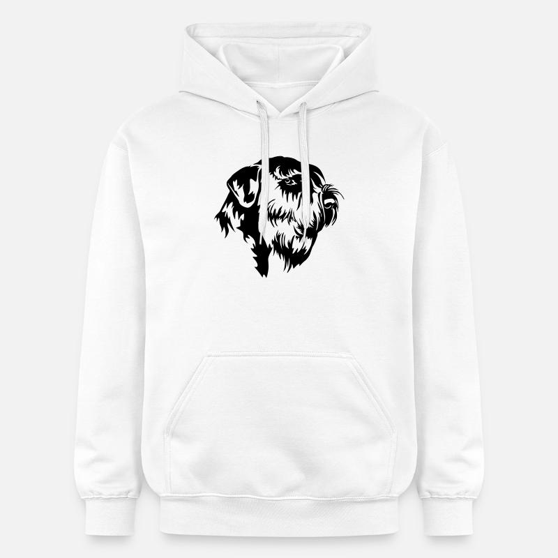 Tête de Schnauzer géant - Sweat à capuche Softstyle® Gildan Unisexe - blanc