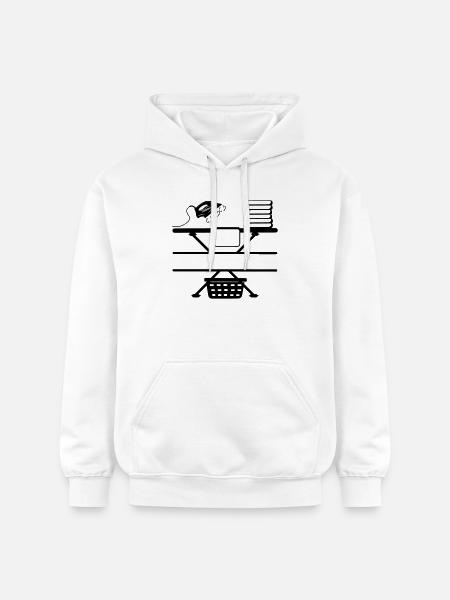 Dampfbügeleisen Paste und Textbanner - Gildan Unisex Softstyle® Midweight Hoodie - Weiß