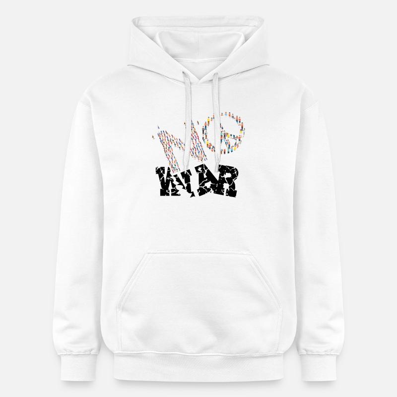 NO WAR - Sweat à capuche Softstyle® Gildan Unisexe - blanc