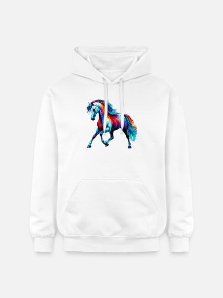 Horse - Gildan Unisex Softstyle® Midweight Hoodie - white