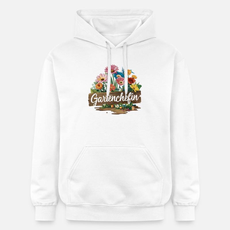 Responsable de jardin de jardinage - Sweat à capuche Softstyle® Gildan Unisexe - blanc