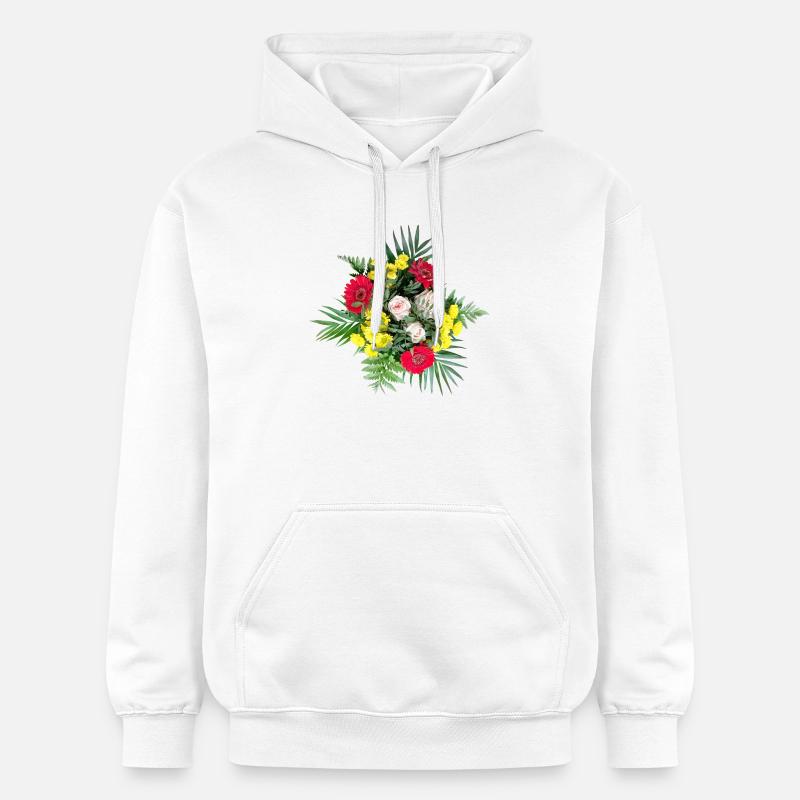 BOUQUET - Sweat à capuche Softstyle® Gildan Unisexe - blanc