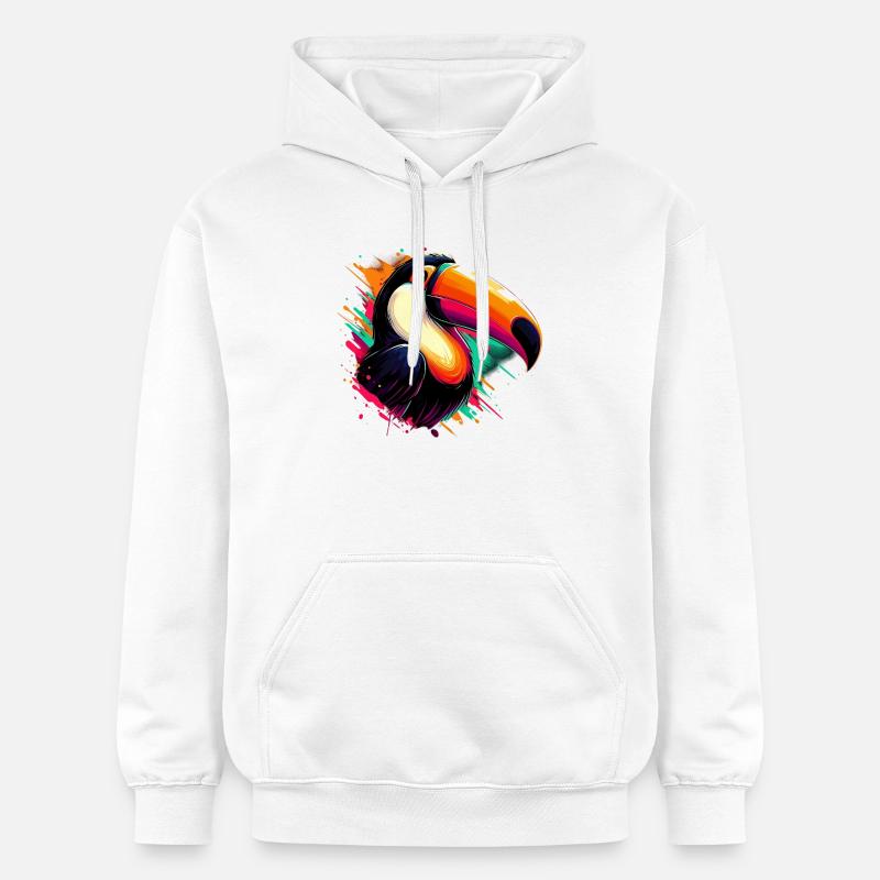 Toucan - Sweat à capuche Softstyle® Gildan Unisexe - blanc
