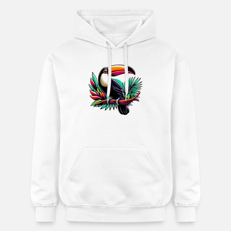 Toucan - Sweat à capuche Softstyle® Gildan Unisexe - blanc