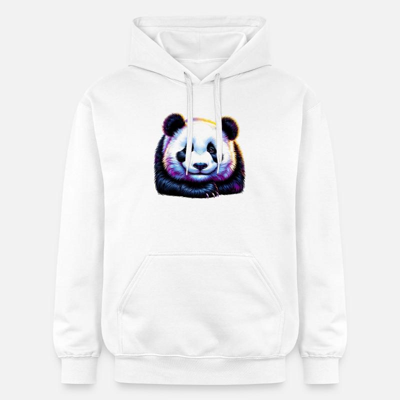Panda - Sweat à capuche Softstyle® Gildan Unisexe - blanc