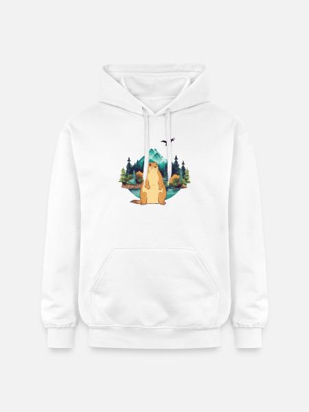 Murmeltier - Gildan Unisex Softstyle® Midweight Hoodie - Weiß