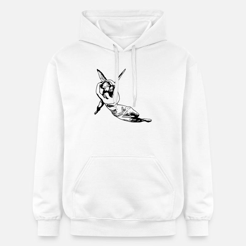 Cupidon et Psyché - Sweat à capuche Softstyle® Gildan Unisexe - blanc