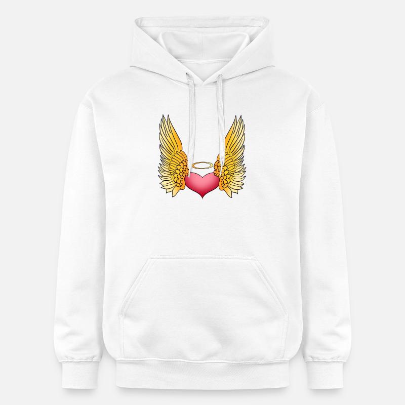 L’amour céleste | Cœur | Ange | Cadeau - Sweat à capuche Softstyle® Gildan Unisexe - blanc
