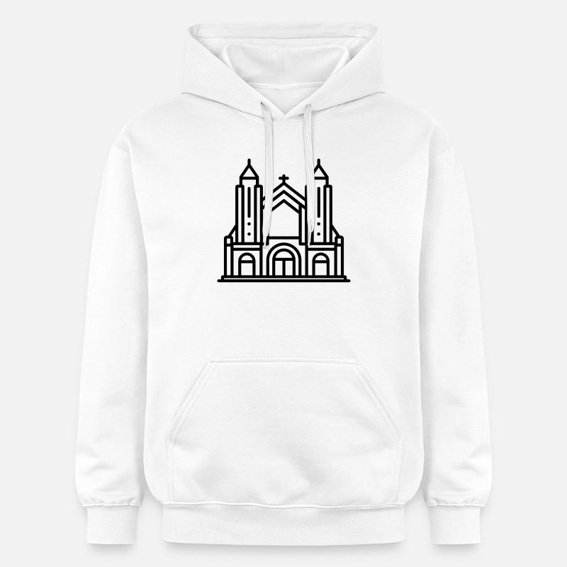 cathédrale - Sweat à capuche Softstyle® Gildan Unisexe - blanc