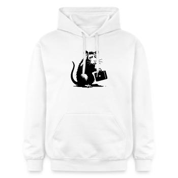 Rat de bureau désespéré - Sweat à capuche Softstyle® Gildan Unisexe - blanc - Devant - Liana (172cm) & Jaron (178cm)