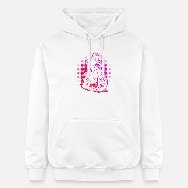 Déclaration directe sur le motocross - Sweat à capuche Softstyle® Gildan Unisexe - blanc