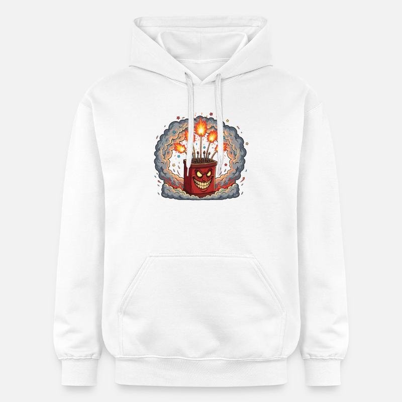 Grim Firebox Banger - Sweat à capuche Softstyle® Gildan Unisexe - blanc