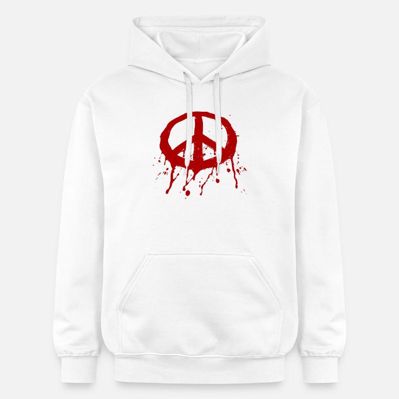 Paz Graffiti Roja - Sweat à capuche Softstyle® Gildan Unisexe - blanc