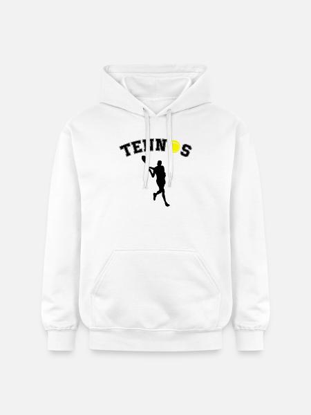 Tennis Ball Night Silhouette - Gildan Unisex Softstyle® Midweight Hoodie - white