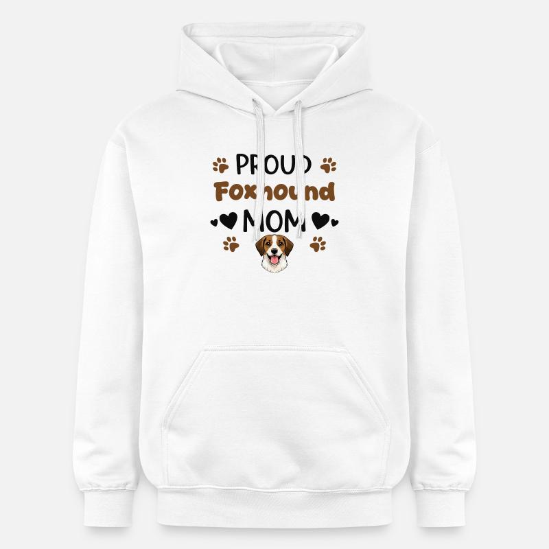 Fière mère Foxhound, Foxhound américain - Sweat à capuche Softstyle® Gildan Unisexe - blanc
