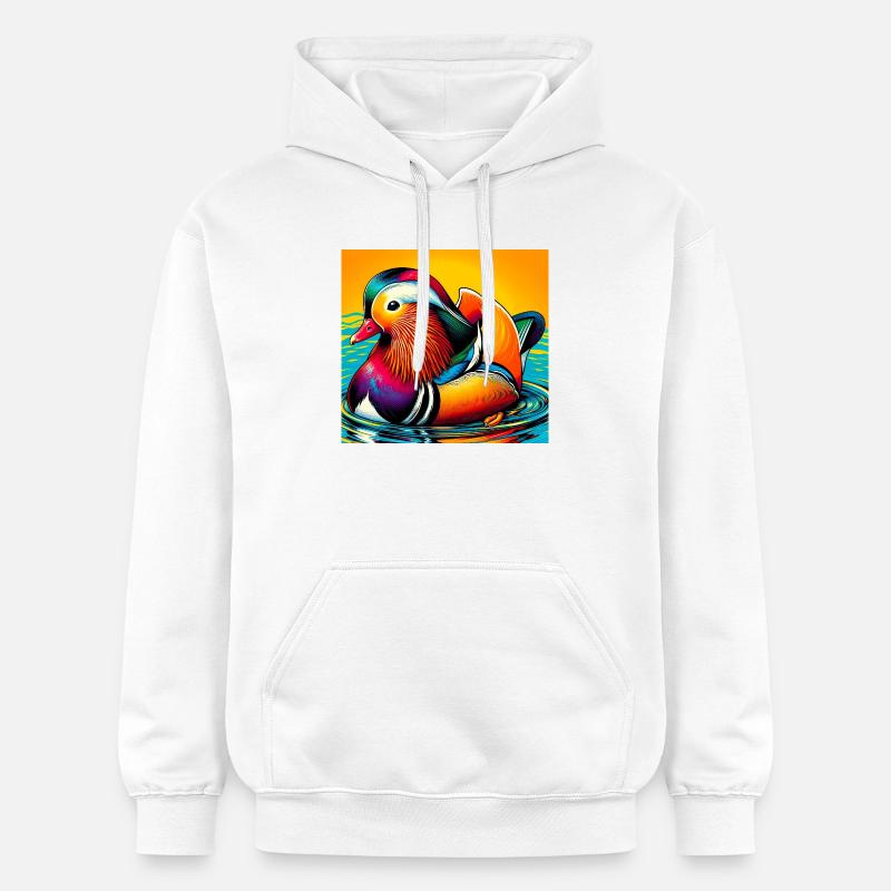 Canard mandarin - Sweat à capuche Softstyle® Gildan Unisexe - blanc