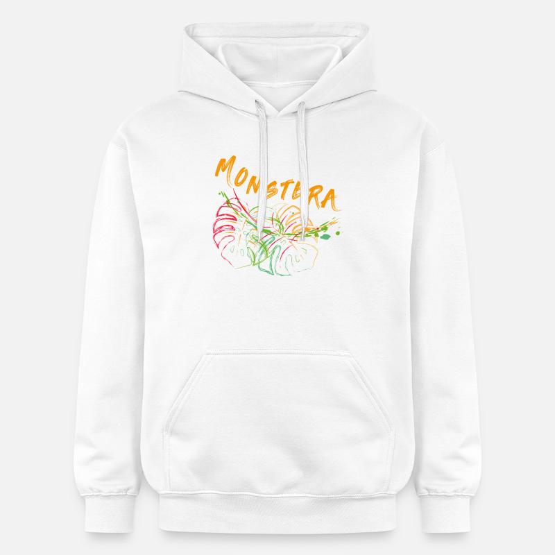 Monstera - Sweat à capuche Softstyle® Gildan Unisexe - blanc