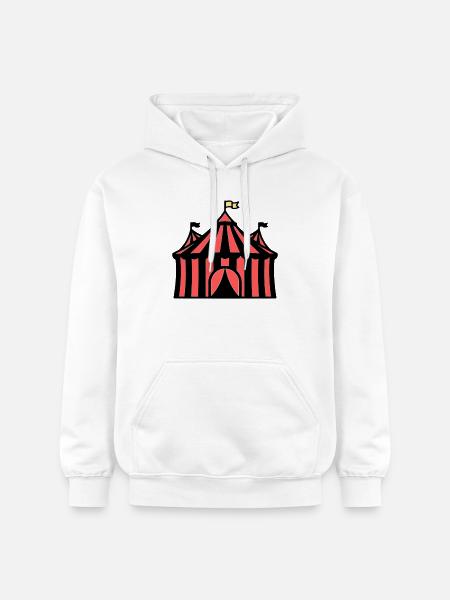 Zirkuszelt Manege Zirkus Bunt - Gildan Unisex Softstyle® Midweight Hoodie - Weiß