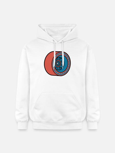 Skateboard Rolle Longboard - Gildan Unisex Softstyle® Midweight Hoodie - Weiß
