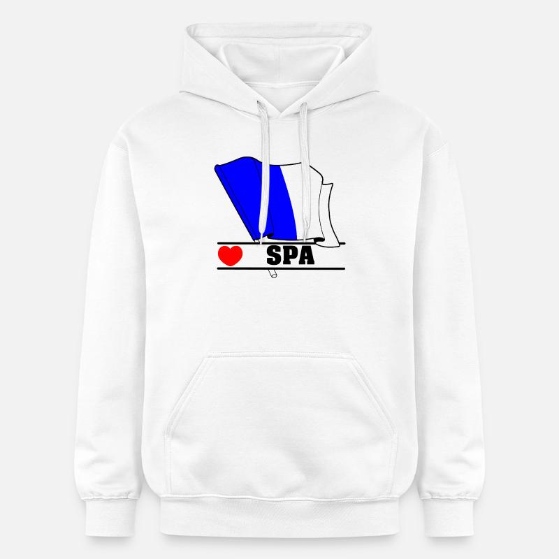 Love Spa Belgium - Sweat à capuche Softstyle® Gildan Unisexe - blanc
