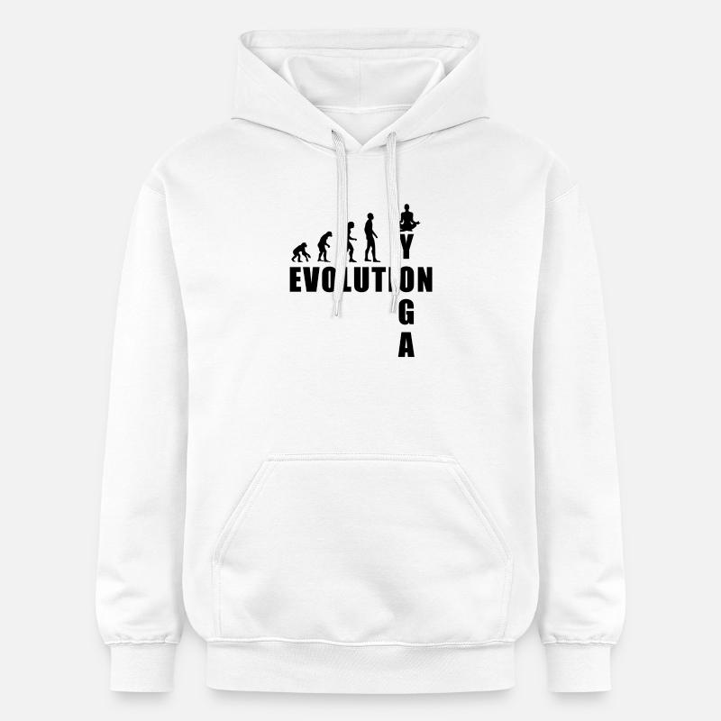 EVOLUTION Yoga Meditation Geschenk - Gildan Unisex Softstyle® Midweight Hoodie - Weiß