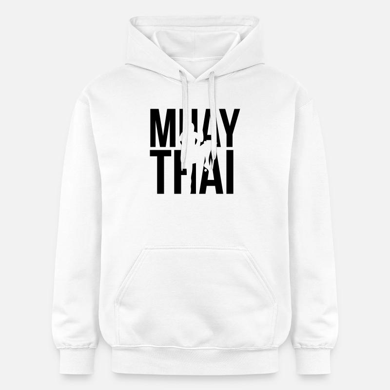 muay thai - Sweat à capuche Softstyle® Gildan Unisexe - blanc