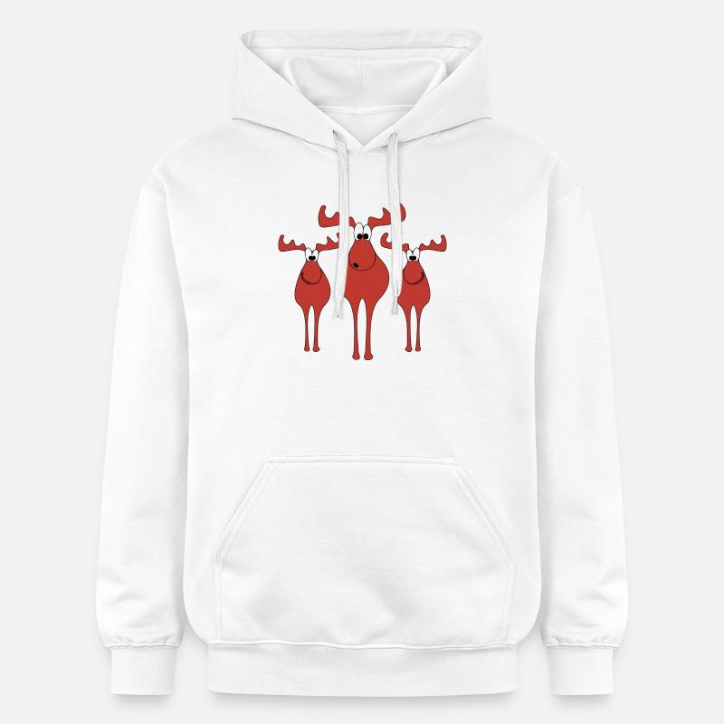Noël de l’orignal - Sweat à capuche Softstyle® Gildan Unisexe - blanc