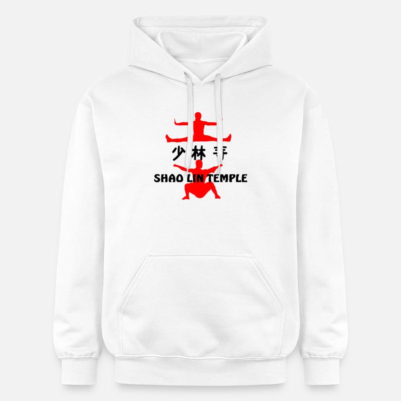 Świątynia Kung fu Shaolin - Bluza z kapturem typu unisex Gildan Softstyle® Midweight - biały