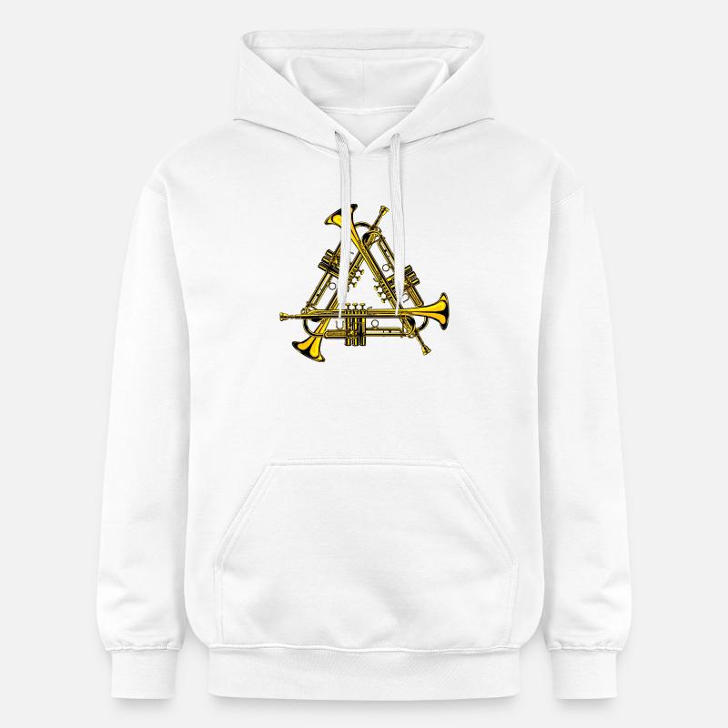 Conception du trio de trompettes - Sweat à capuche Softstyle® Gildan Unisexe - blanc