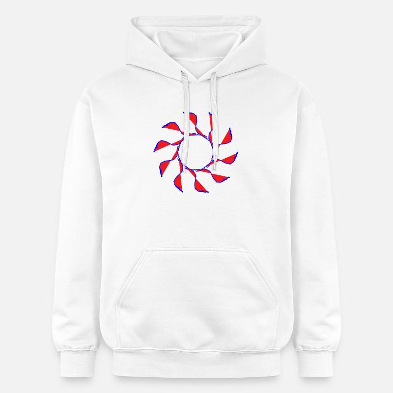 Pinwheel, Flower, Random Pattern Gyroscopic - Sweat à capuche Softstyle® Gildan Unisexe - blanc