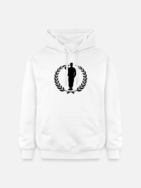 Respect soldier laurel wreath greets - Gildan Unisex Softstyle® Midweight Hoodie - white
