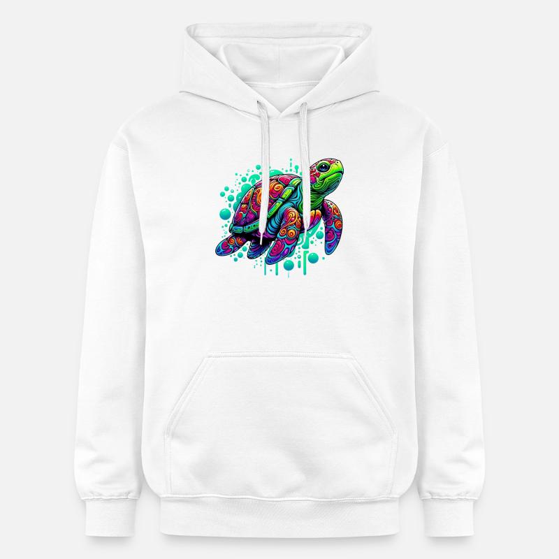Tortue - Sweat à capuche Softstyle® Gildan Unisexe - blanc