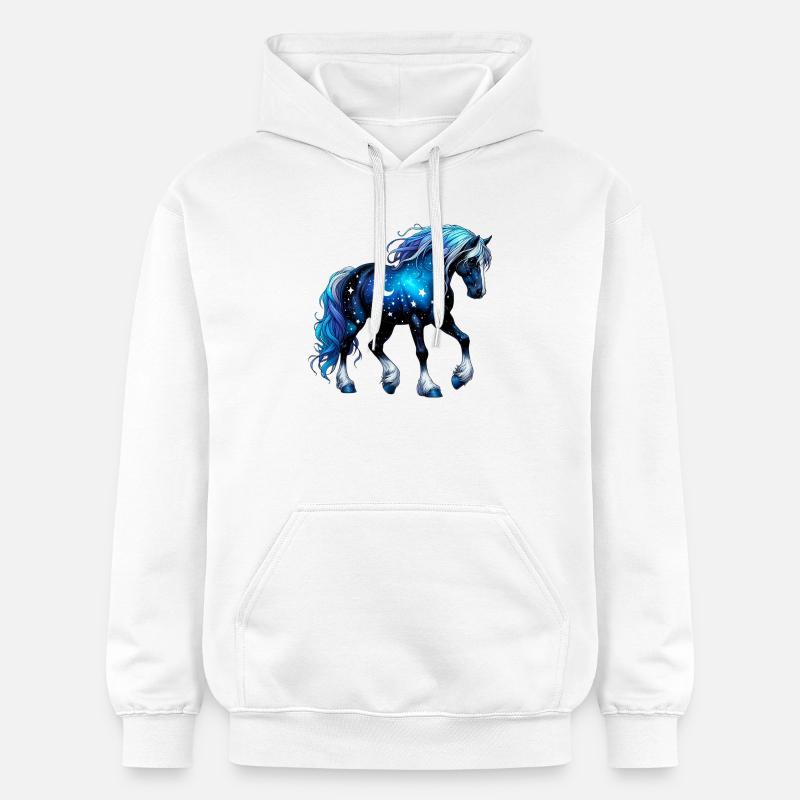 Cheval - Sweat à capuche Softstyle® Gildan Unisexe - blanc