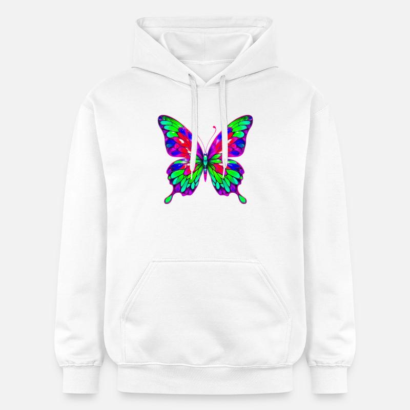 Papillon - Sweat à capuche Softstyle® Gildan Unisexe - blanc