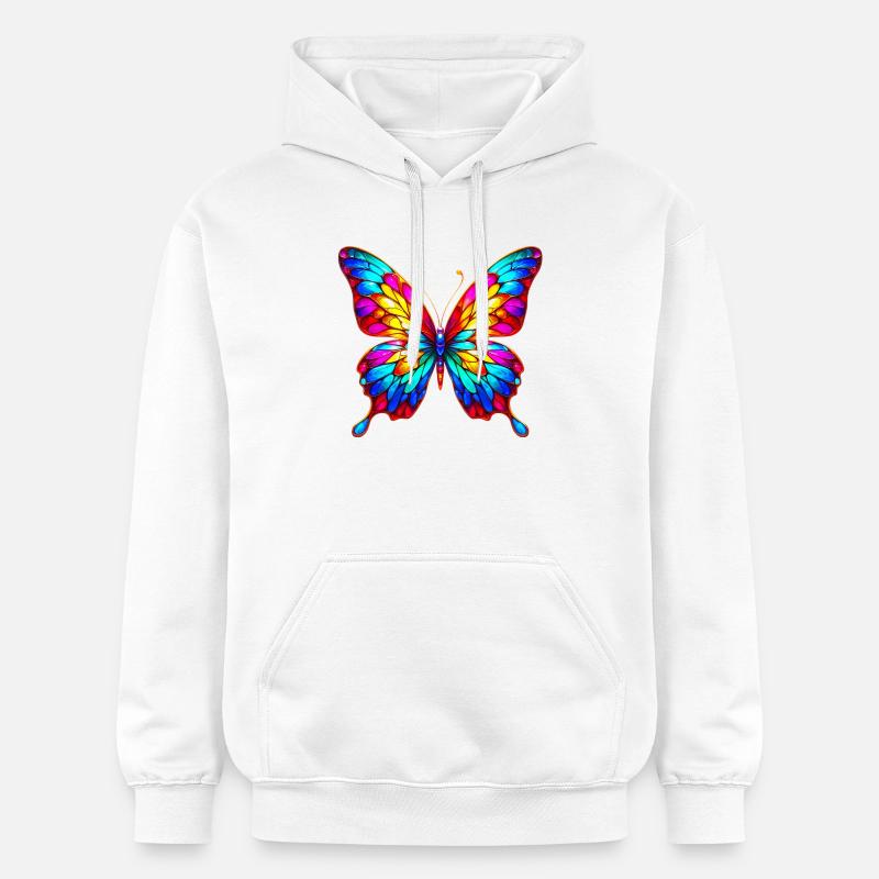 Papillon - Sweat à capuche Softstyle® Gildan Unisexe - blanc